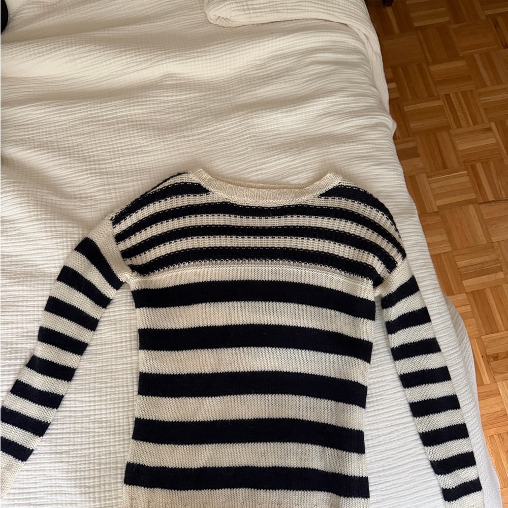 Striped Blue and White Women's Sweater